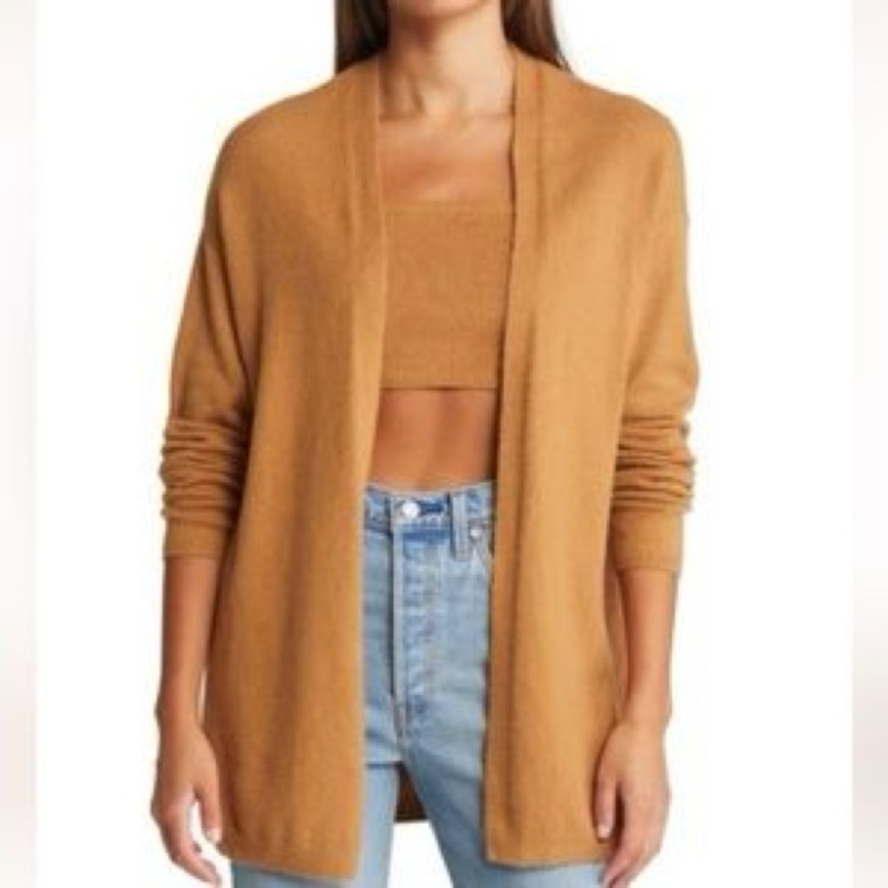 Open edit two pieces Cardigan with tube blouse